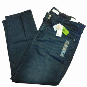 Lane Bryant Jeans Size 22 Tighter Tummy Fit Straight High Rise Waist Dark Wash